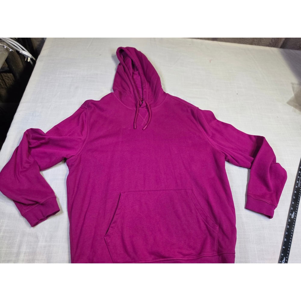 DSG Mens Magenta Pink French Terry Pullover Hoodie Size 2XL 0091
